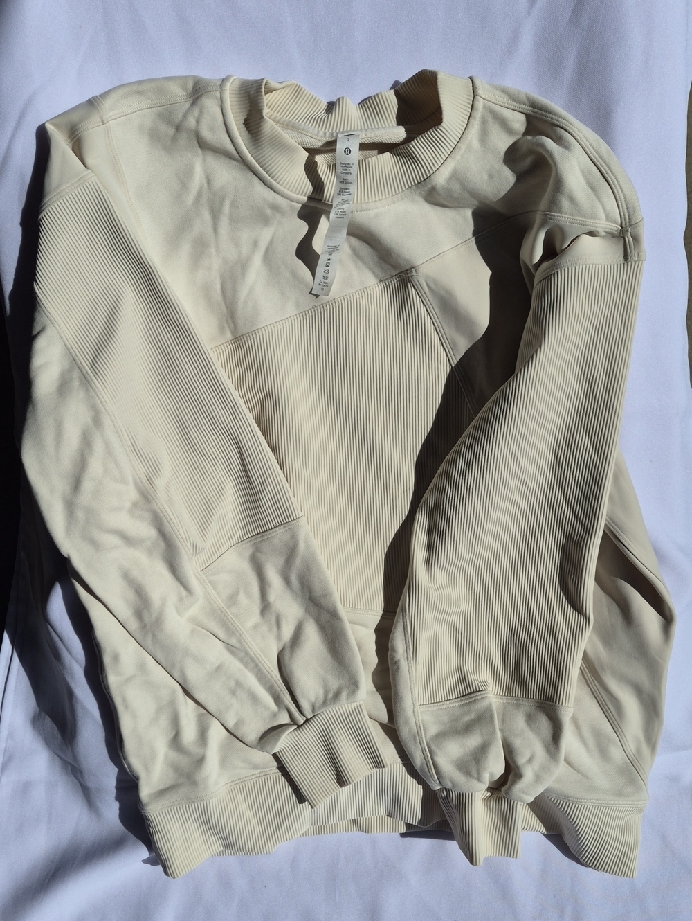 lululemon athletica Womens Cream Sweatshirt